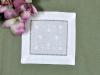 1 Dozen White Linen Cocktail Napkins with Daisies