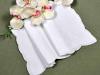 1 Dozen White Dinner Napkins with a Simple Flower Design
