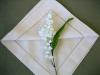 1 Dozen Ecru Hemstitched Linen Dinner Napkins - 18 inch