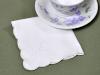 1 Dozen Linen Luncheon Napkins with Whimsical Butterfly