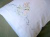 Pair of Cotton Pillowcases with Colorful Bouquet of Posies