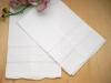 Set of 4 Linen Hand Towels with a Floral Vine Design