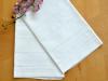Set of 2 Linen Bath Towels with a Floral Vine Design