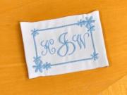 Sun Burst Monogrammed Wedding Dress Label w/ 3 Initials
