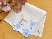 Floral 'Something Blue' Bridal Handkerchief