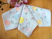 Set of 12 Mix Handkerchiefs with Applique Flowers