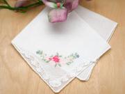 Set of 3 Floral Bouquet Ladies Hankies