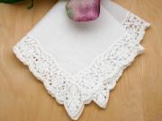 Daisy Vine German Guipure Lace Ladies Handkerchief