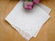Floral German Guipure Lace Ladies Handkerchief