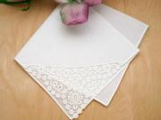 Pineapple German Guipure Lace Ladies Handkerchief