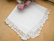 Set of 3 Crochet Lace Wedding Handkerchiefs
