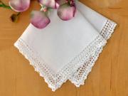 Set of 3 Crochet Lace Wedding Handkerchiefs