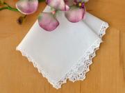 Set of 3 Triangle Crochet Lace Wedding Handkerchiefs