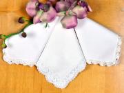Bridal Set of 3 Different Wedding Handkerchiefs