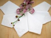 Bridal Set of 6 Different Wedding Handkerchiefs - Set B