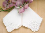 'Mothers' Set Wedding Handkerchief Set with Crochet Lace