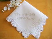 Mother of the Bride Personalized Handkerchief - Fan Font I