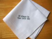 Personalized Two Lines Of Your Choice Hankie - Mens Font H