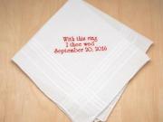Personalized Up To Three Lines Of Your Choice Hankie Mens Font P