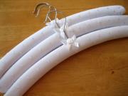 Set of 3 Padded Hangers with Embroidered White Dots