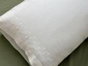 Pair of Cotton Pillowcases with Fleur De Lis