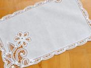 4 Pc Set Floral Battenburg Lace Placemats