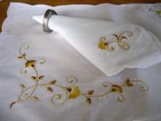 8 Pc Set Fall Theme Embroidered Placemats & Napkins