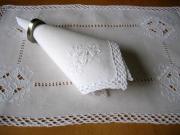 8 Pc Set Linen Placemats & Napkins with Regal Embroidered Design
