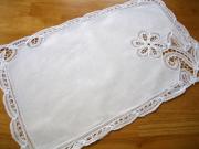 4 Pc Set Floral Battenburg Lace Placemats
