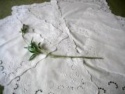 6 Pc Set White Ivy Cutwork Lace Table Runners & Doilies