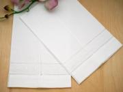 Set of 4 Hemstitched Linen Hand Towels with Embroidered Dots