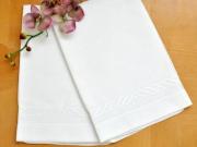 Set of 2 Linen Embroidered Wave Bath Towels