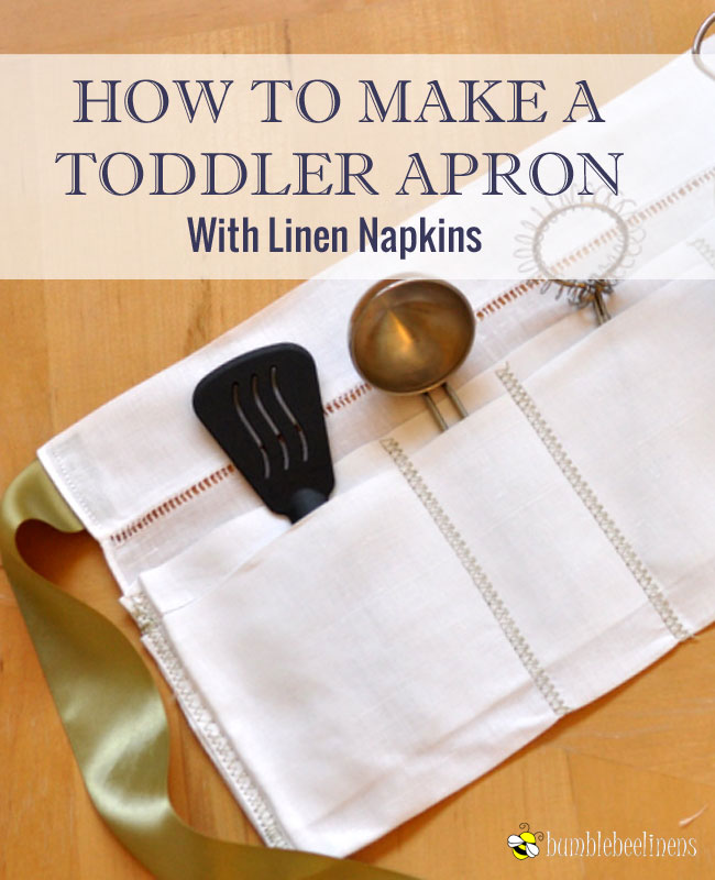 Making a Linen Towel Toddler Apron