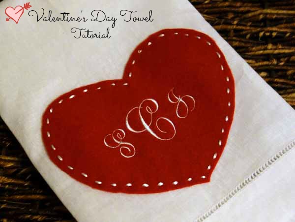 Valentine s Day Linen Hand Towel DIY Tutorial Bumblebee Linens