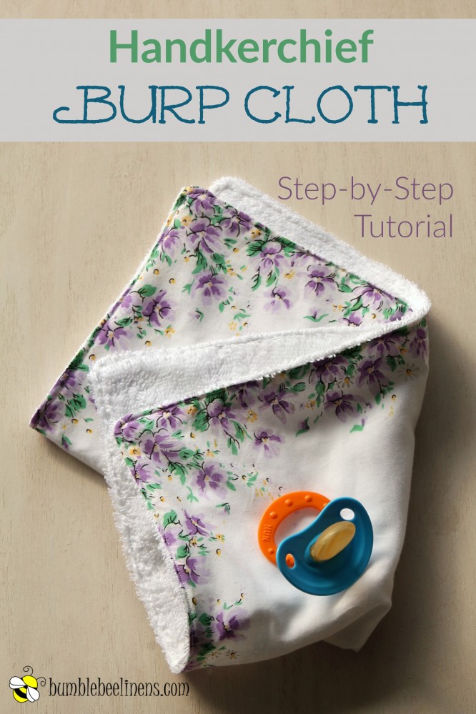 Hankie Burp Cloth Bumblebee Linens