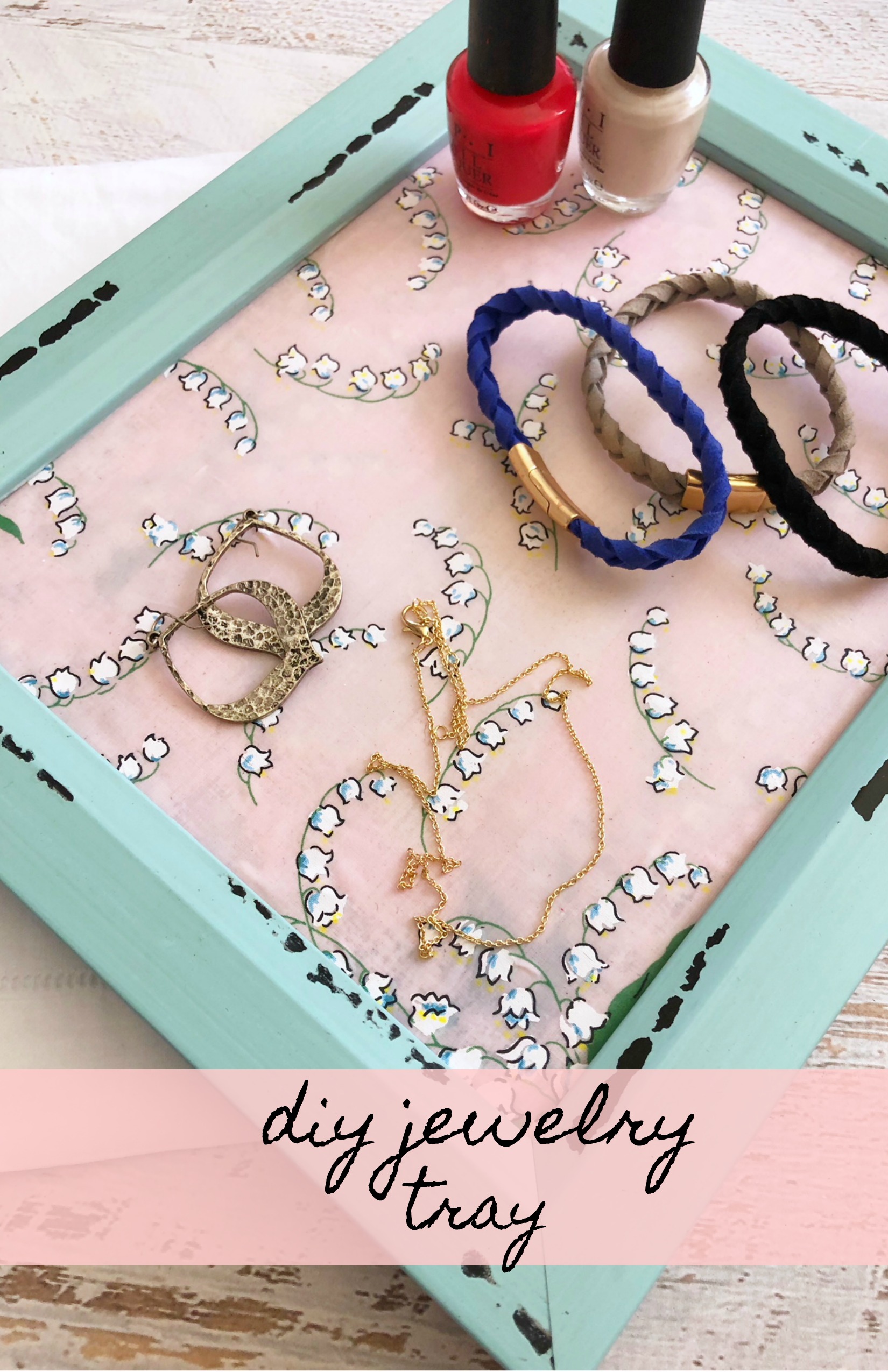 Our DIY Jewelry Tray is easy to make and looks beautiful on your dresser.