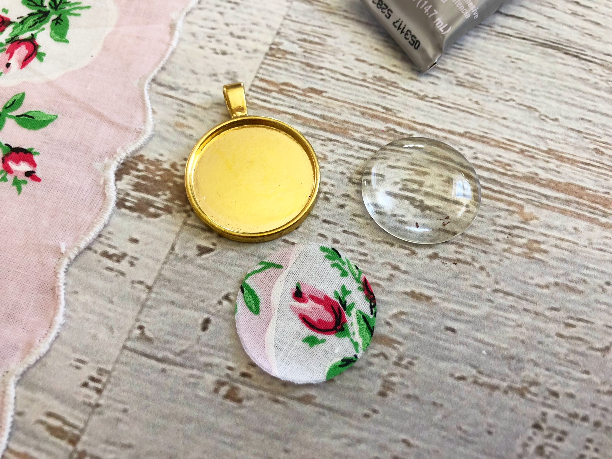  Our Handkerchief Pendant Necklace is a beautiful way to upcycle your favorite handkerchief.