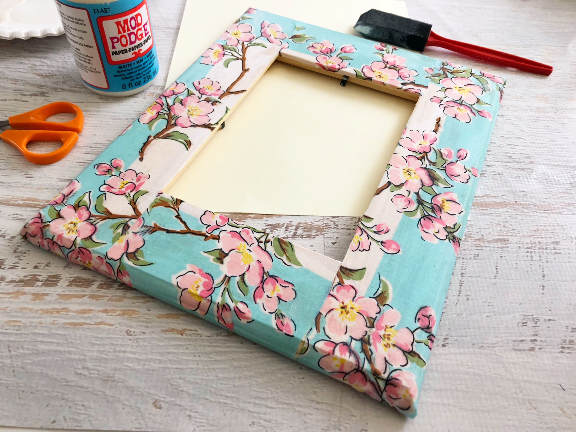Use your beautiful handkerchiefs and turn them into something new like our Decoupaged Picture Frame.