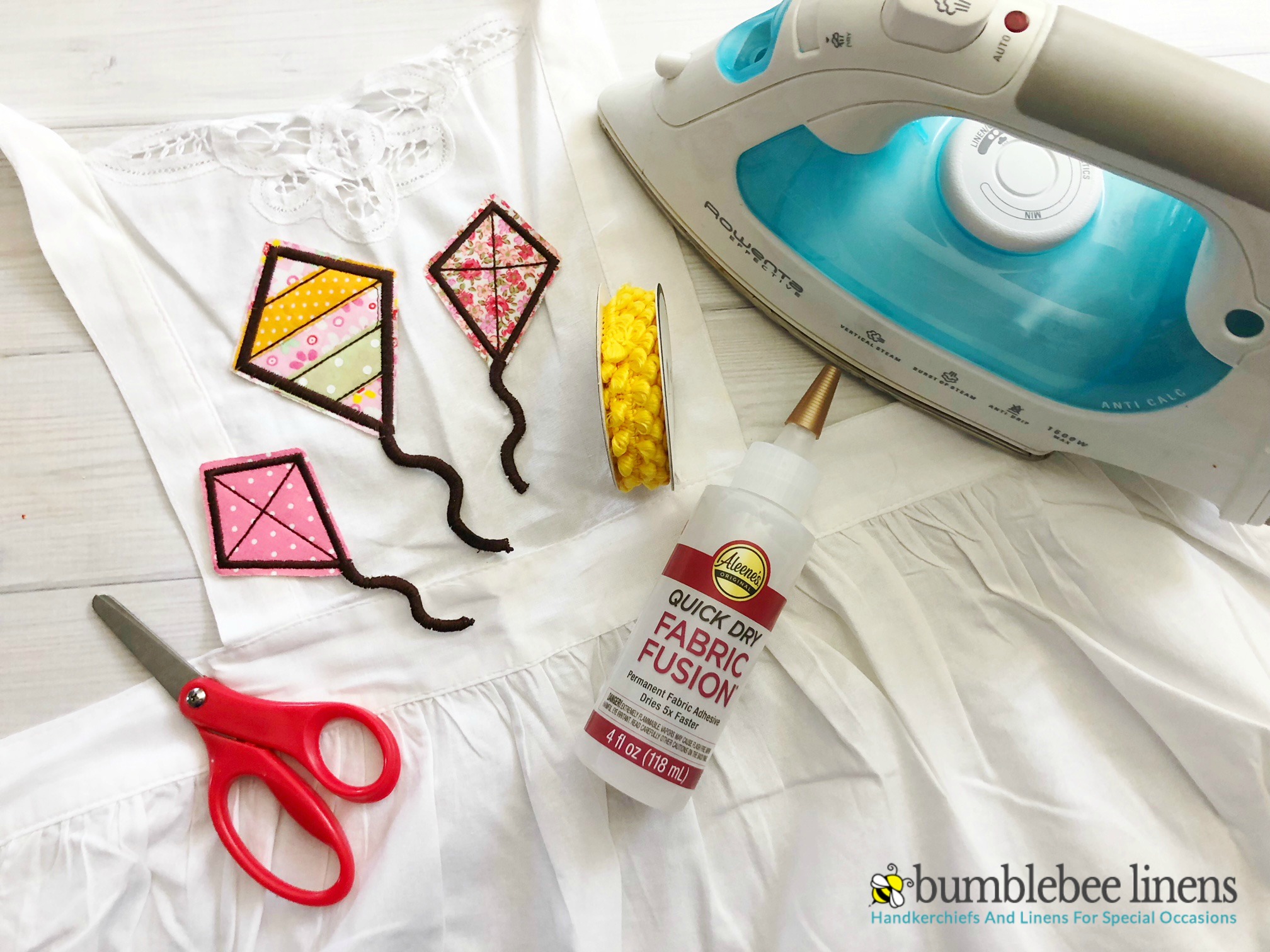 Learn How to Add Flair to an Apron for your little helpers in the kitchen.