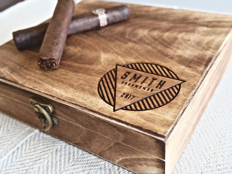 Personalized Cigar Set, Gift For Men, Husband Cigar Case, Engraved Gift,  Christmas Cigar Gift, Luxury Cigar Travel Case, Groomsmen Gift Case