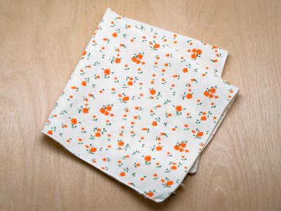 Classic Print Ladies Handkerchief with Sweet Orange Blossoms