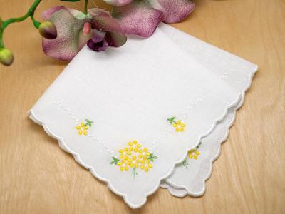 Yellow Daisy Corner Bridal Handkerchief