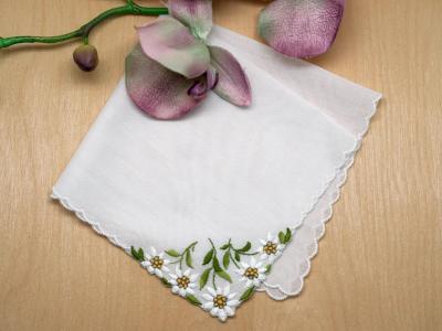 Swiss Edelweiss Bridal Handkerchief