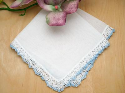 Small Blue Tip Crochet Lace