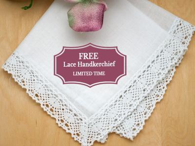 1 FREE Honeycomb Lace Handkerchief (Limit 1 Per Customer)