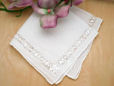 Drawnwork Lace Wedding Bridal Handkerchief