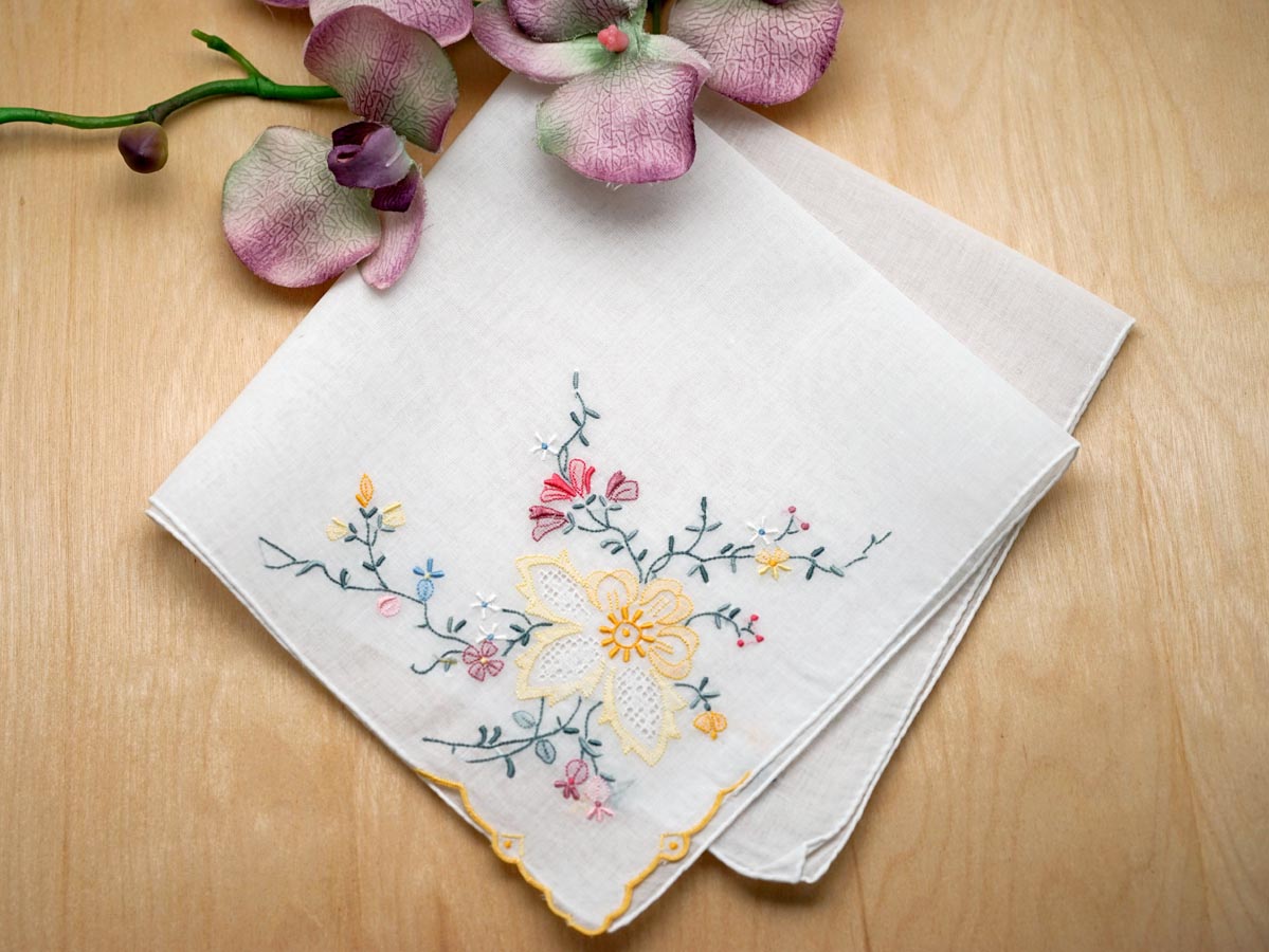 Set of 3 Sunshine Flower Handkerchiefs