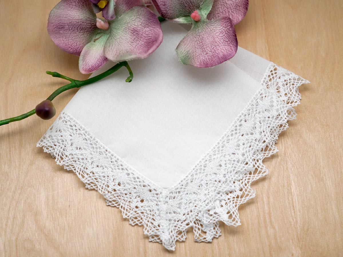 Triangle German Guipure Lace Ladies Handkerchief