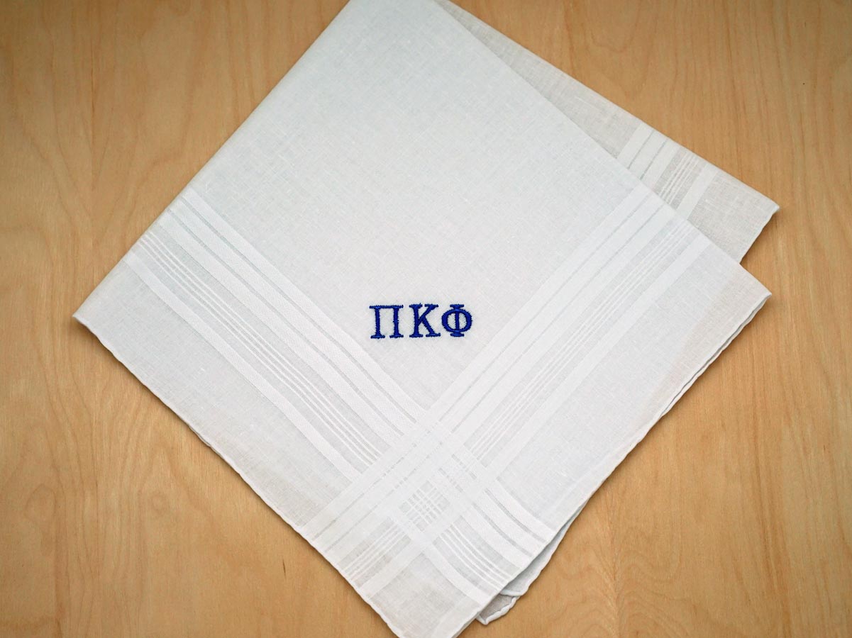 Fraternity Greek Personalized Mens Handkerchief