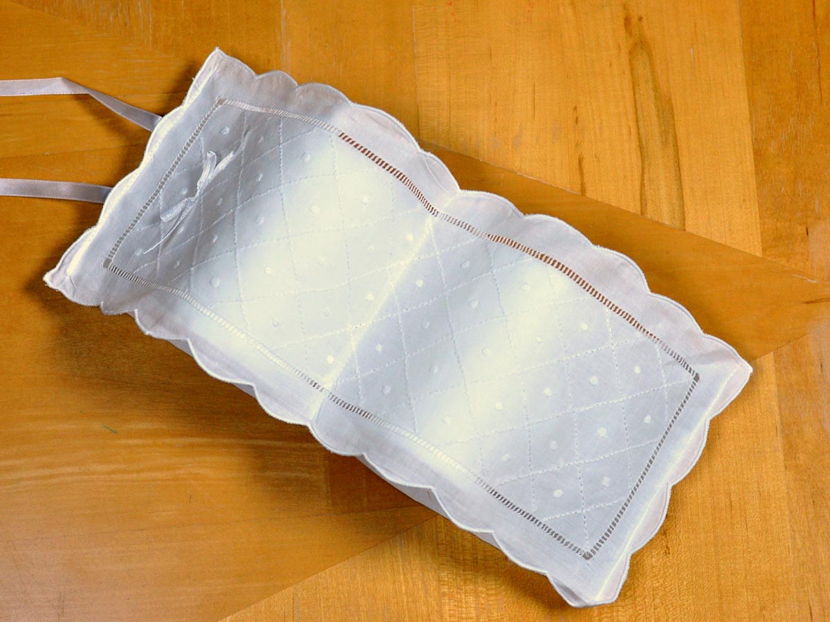 Double Linen Toilet Paper Cover with Dot Diamond Weave